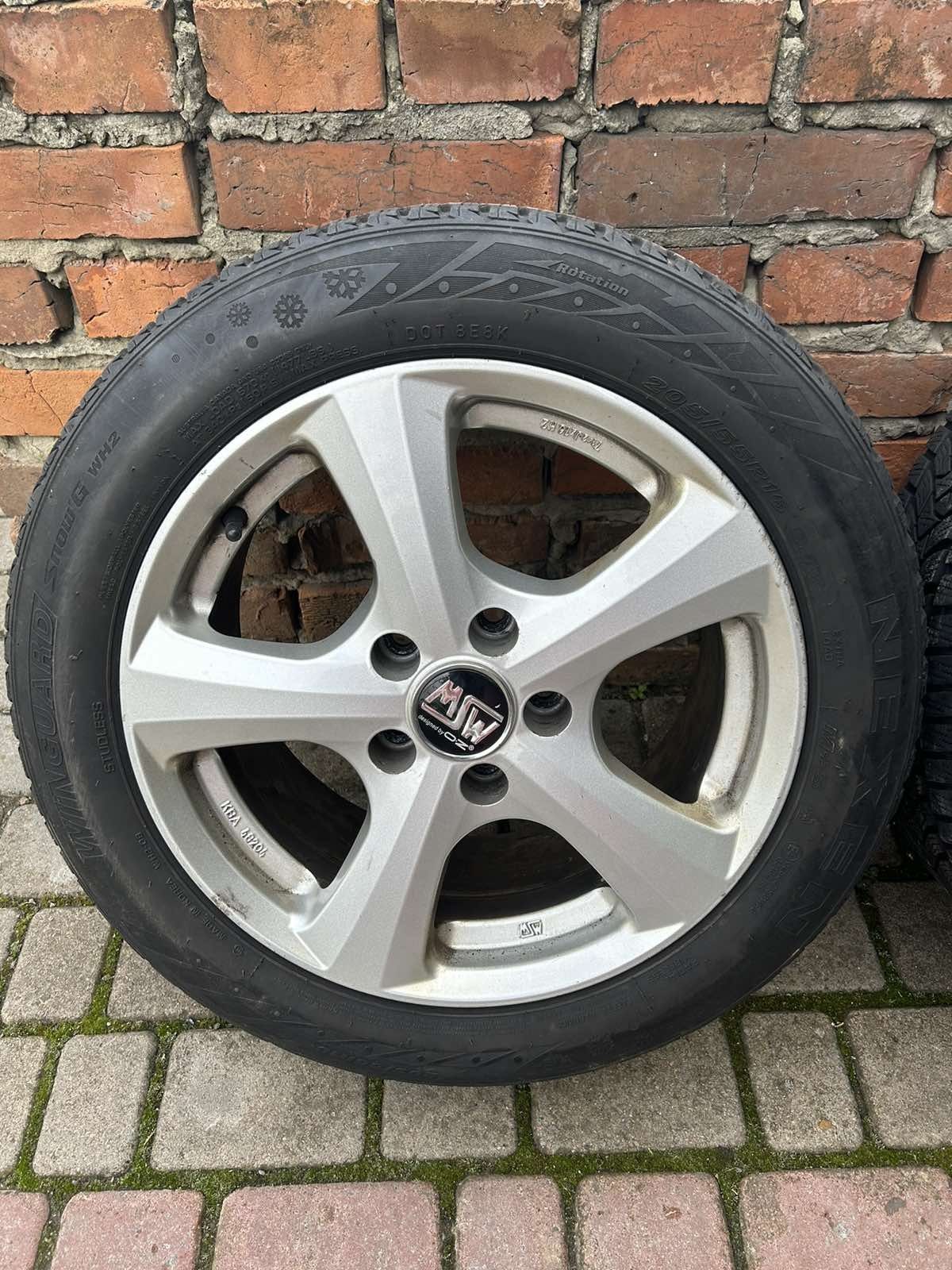 Титани 5x112 7½j з зимовою резиною Nexen/ Dunlop 205 55 r16