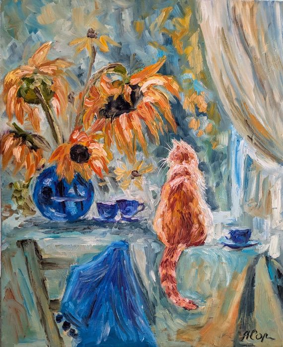 Quadro pintado á óleo sobre tela,60x50 cm