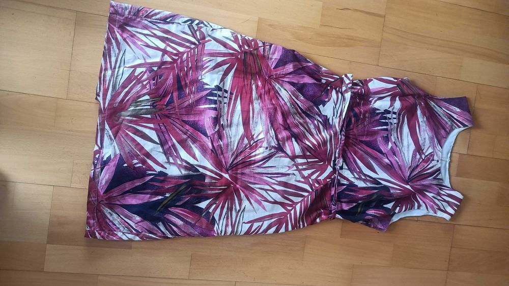 Sukienka elegancka kwiaty Boho na podszewce