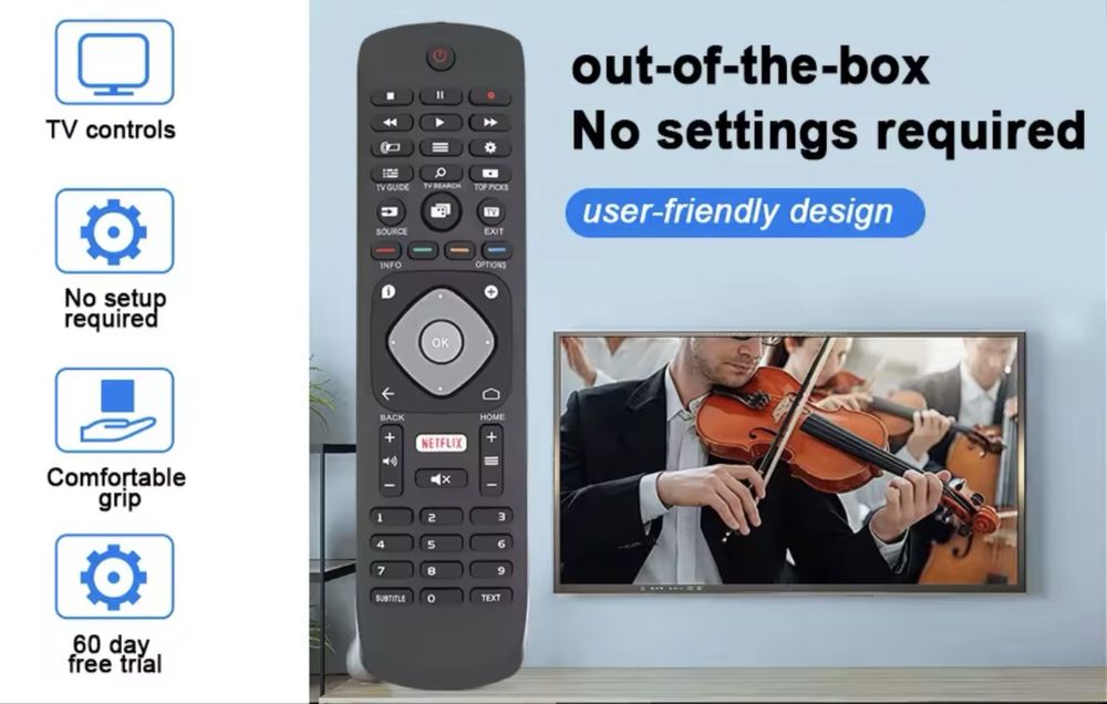 Comando ou controlo remoto para Philips Smart TV, TV LCD LED TVs