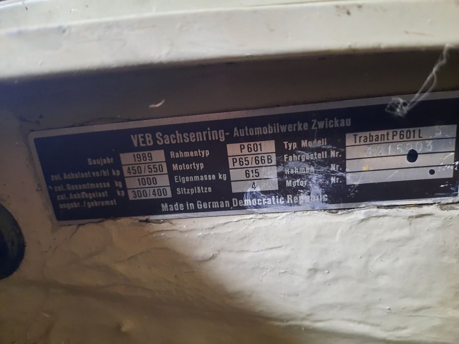 Ретро автомобіль Trabant p 601