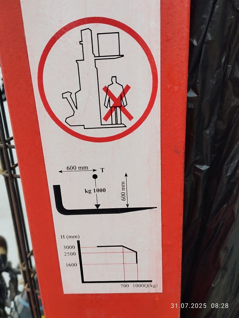 Wózek słupowy elektryczny, paleciak
