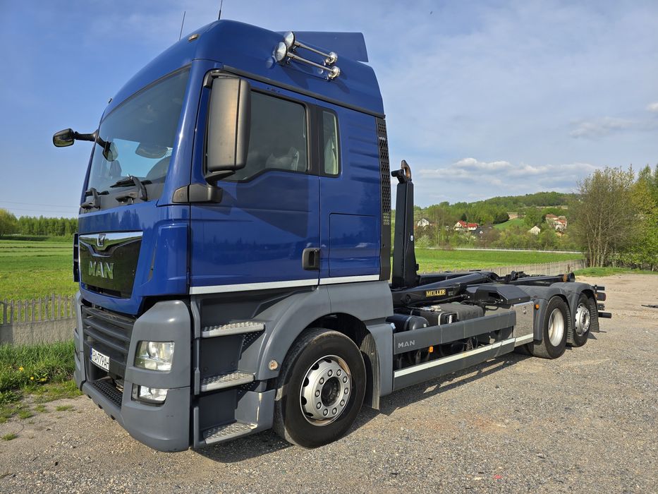 MAN TGX 2017 hakowiec 3 Osie 26t meiller Euro6 zamiana