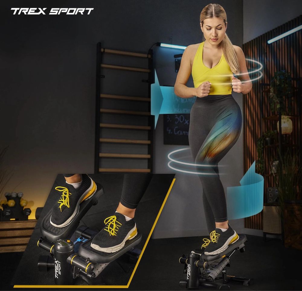 Степпер Trex Sport TX-070SP з еспандерами та лічильником кроків