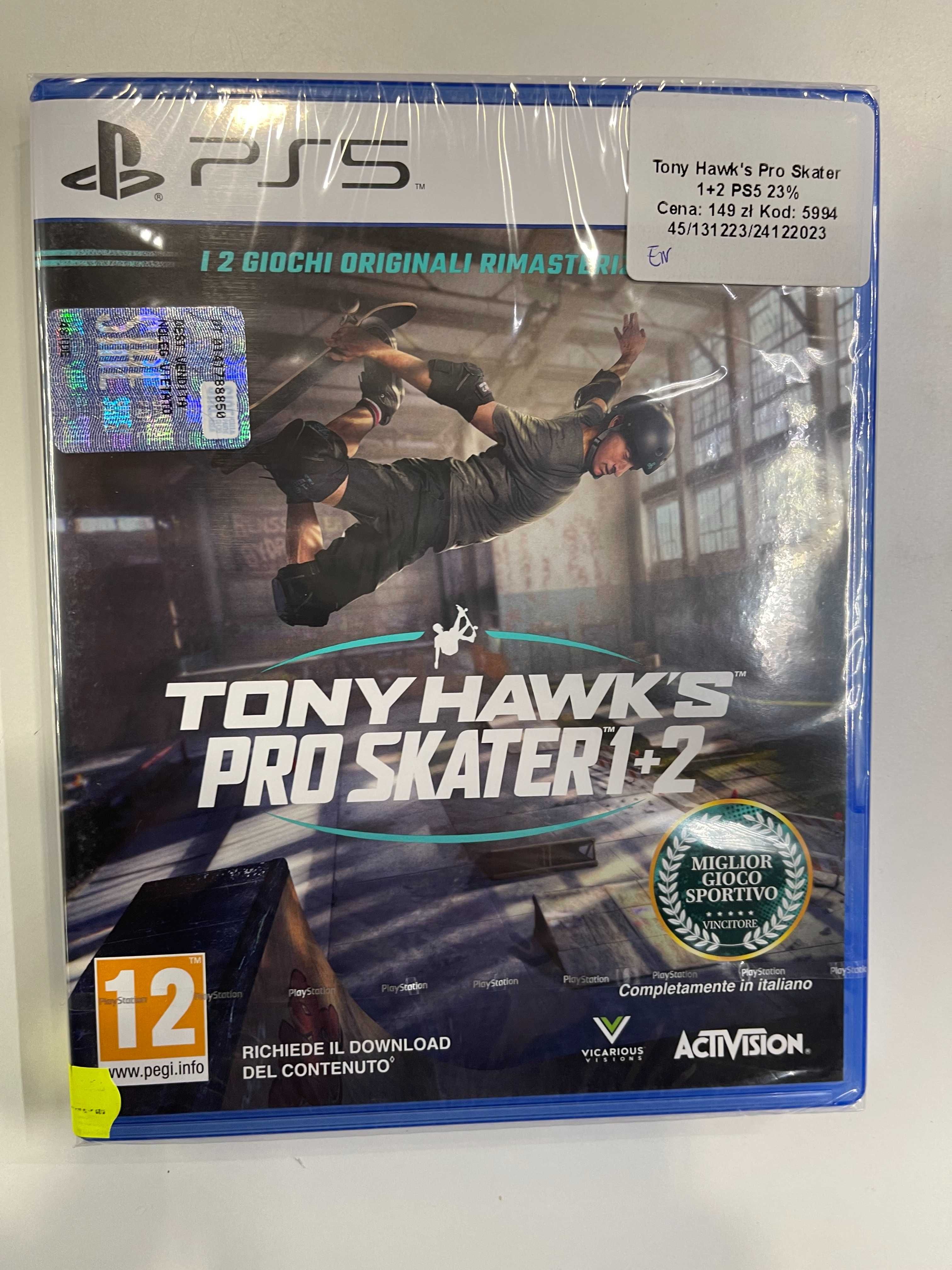 Tony Hawk's Pro Skater 1+2 PS5 NOWA