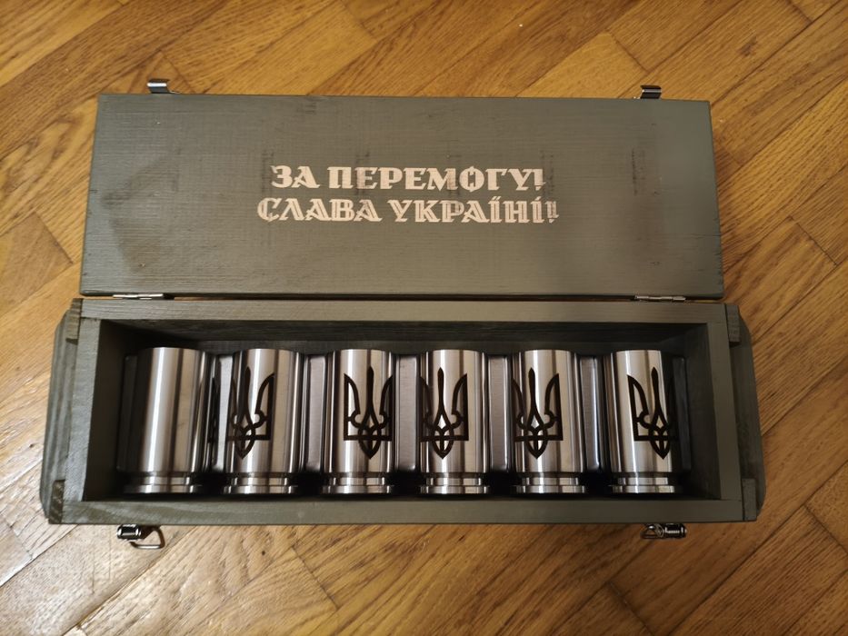 Подарунковий набір гільзи-стопки 6шт