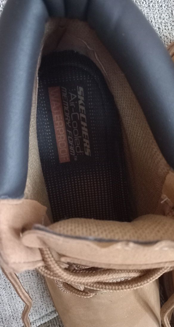 Trapery buty męskie skóra camel Skechers Eu 46 uk 11
