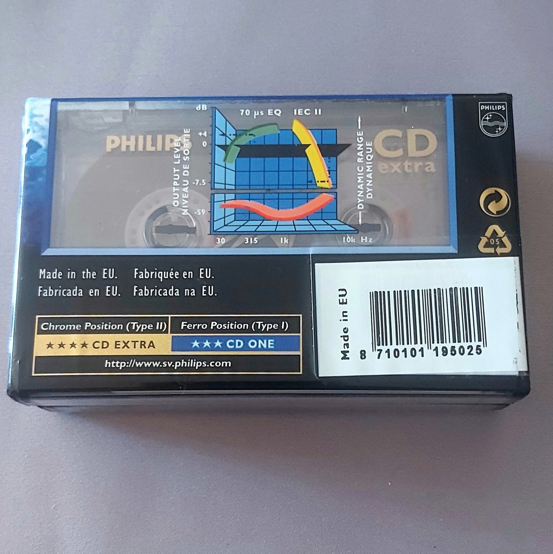 Philips Audio 60min Type II Extra CD Cassette - chrome pack x2