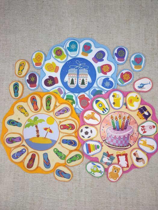 Игры (сортеры) развивающие из фетра