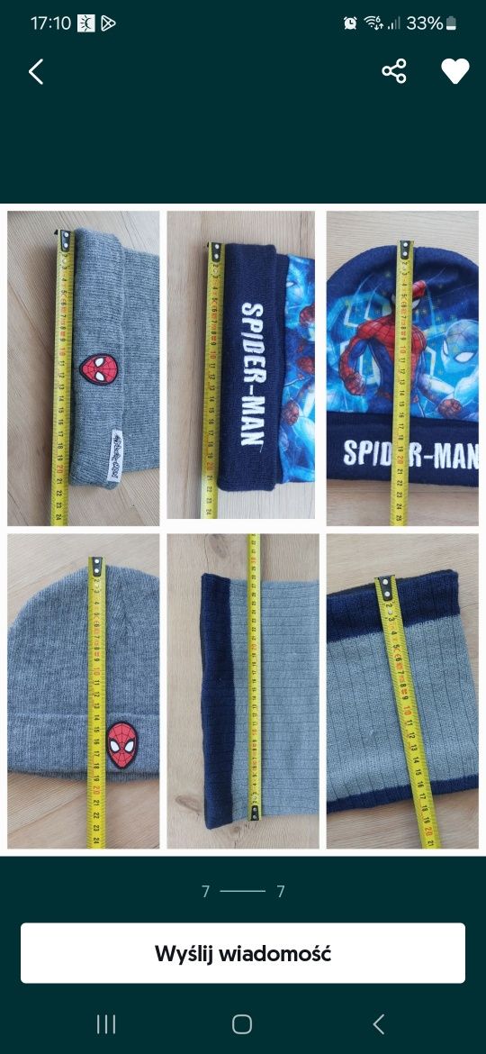 Czapka spiderman stan bdb