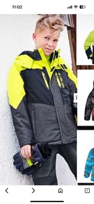 Зимова лижна куртка на хлопчика р.134