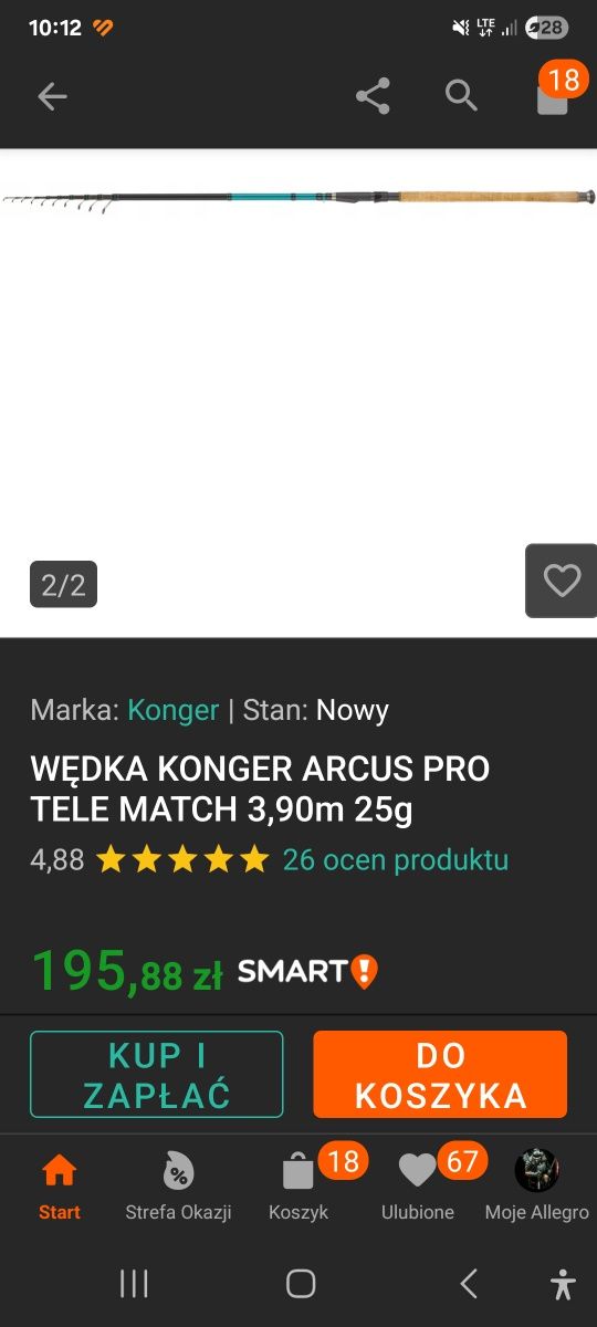 Wędka Konger tele mach 390 do 25 gr.