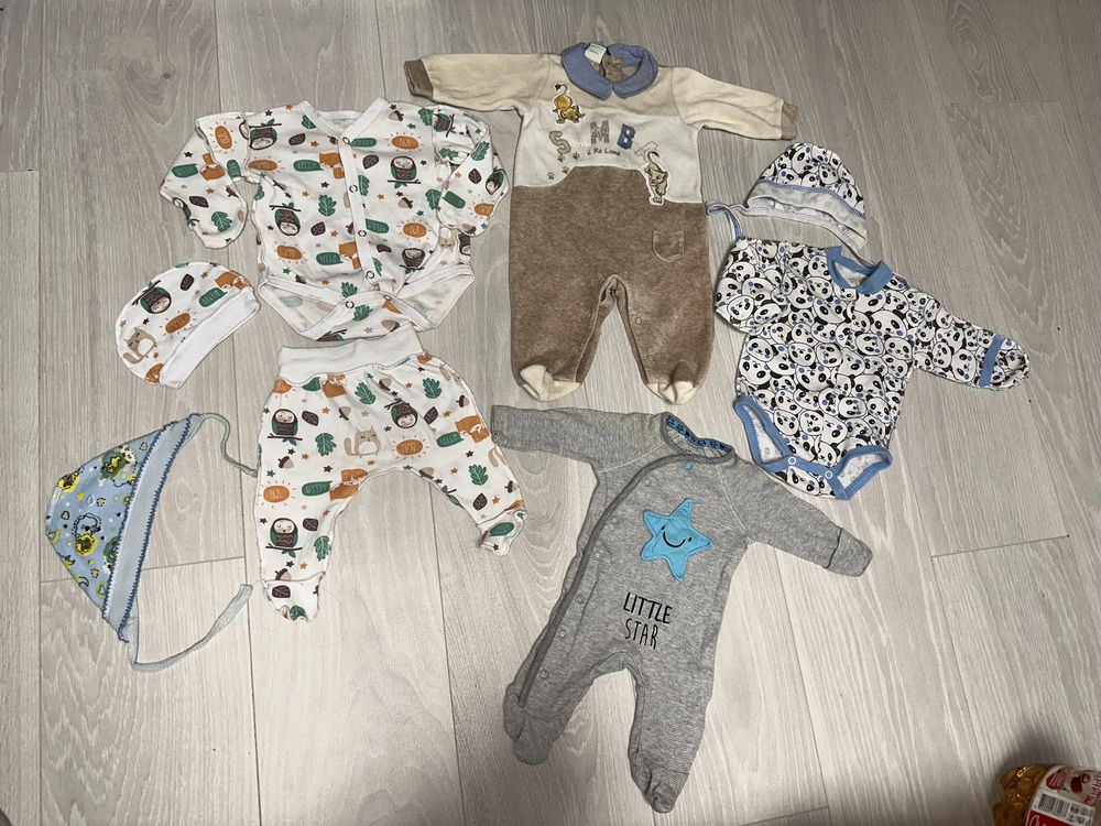 7лот Набір пакет одягу для новонароджених хлопчика  від 0 до 6 міс