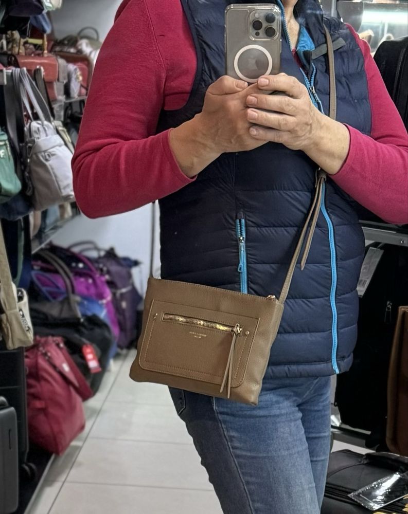 Женская сумка кросс боди David Jones черная из экокожи CM6784