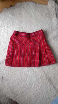H&M czerwona spódniczka w kratkę 92