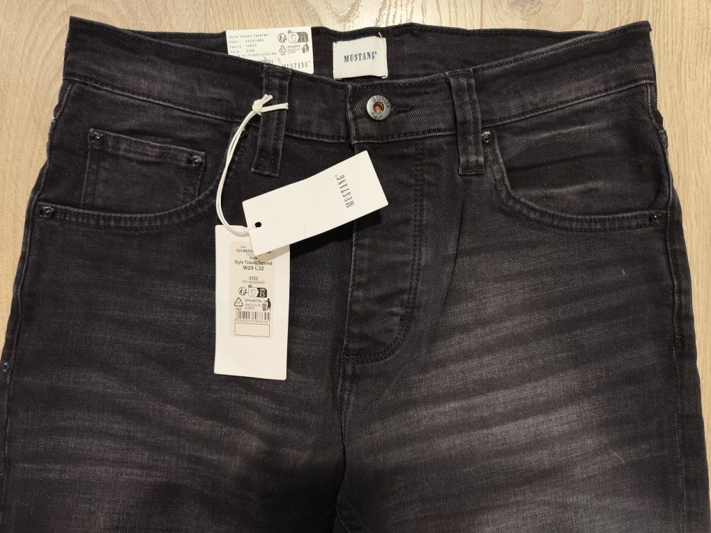 Mustang spodnie męskie jeans dżins Toledo tapered czarne nowe 29/32