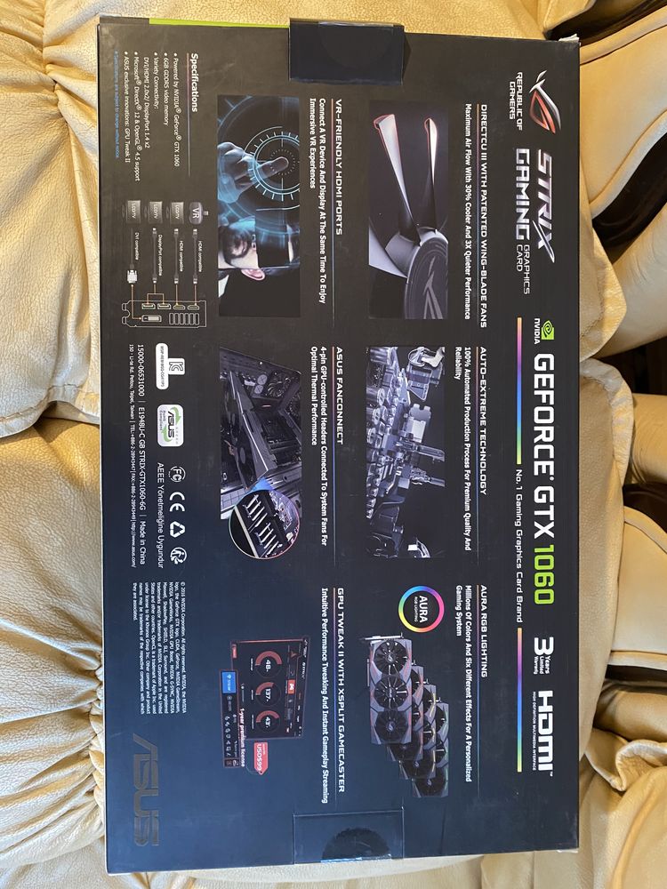 Відеокарта GTX 1060 ASUS ROG Strix 6GB GDDR5