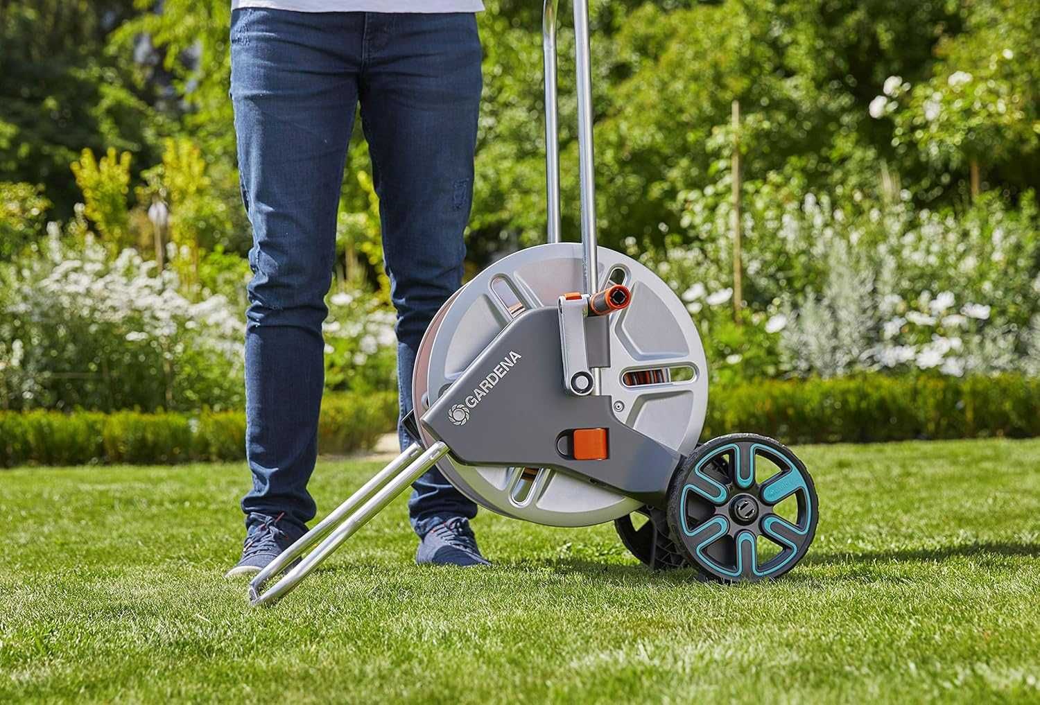 Wózek na wąż Gardena  Metal  GRATIS  25 m węża Flex