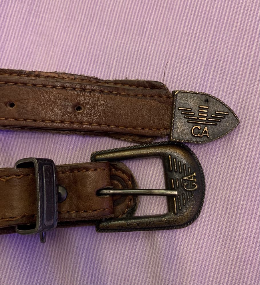 Ремінь шкіряний Armani