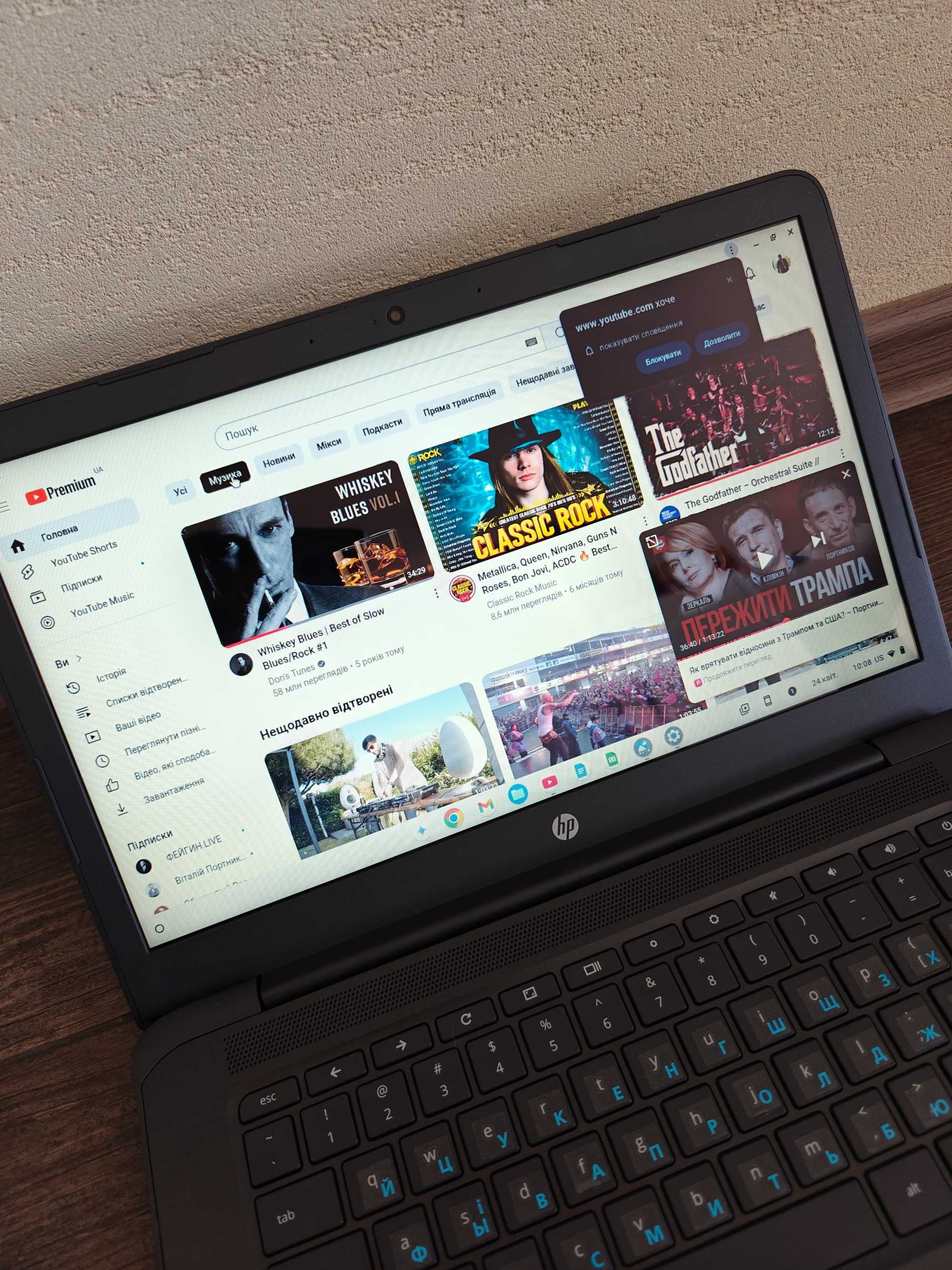 14" Ноутбук HP Chromebook 14 G5  сенсорний екран  великий акумулятор