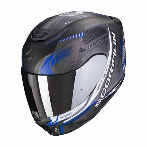 Kask motocyklowy integralny SCORPION KASK EXO-391 MATT BLK SILVER BLUE