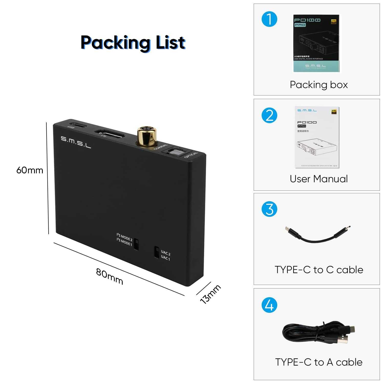 ‼️Летняя распродажа‼️ SMSL PO100 PRO USB Digital Interface MQA