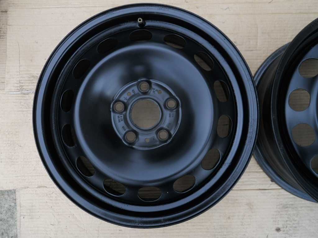 2 Oryginalne felgi stalowe 16 VW, SEAT, SKODA, AUDI 5x112, ET48, 6J
