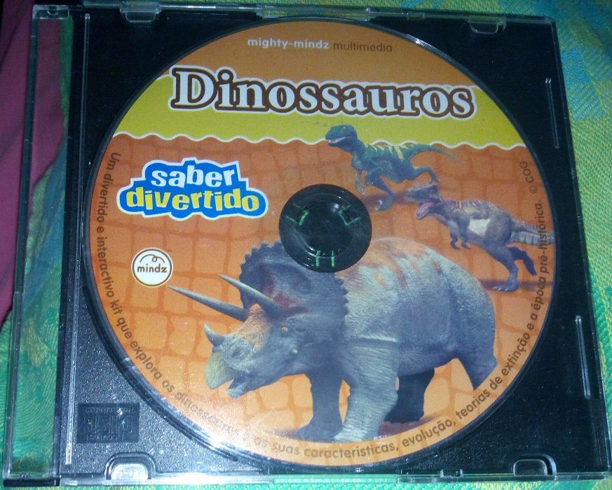 CD Windows/Mac "Dinossauros", Saber Divertido, Mighty-Mindz Multimedia