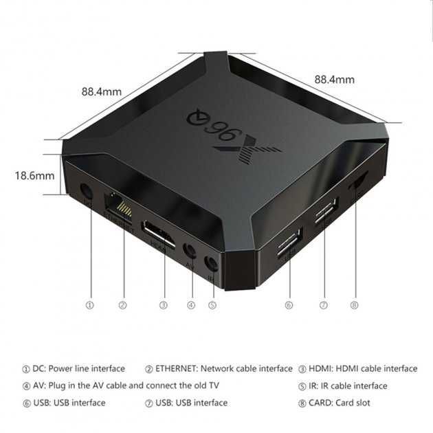 ТВ-приставка android-box X96Q 2/16 GB Android 10,налаштування під ключ