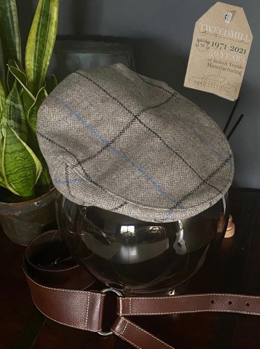 Nowy z metką Tweedowy kaszkiet British Emporium wełna 100%