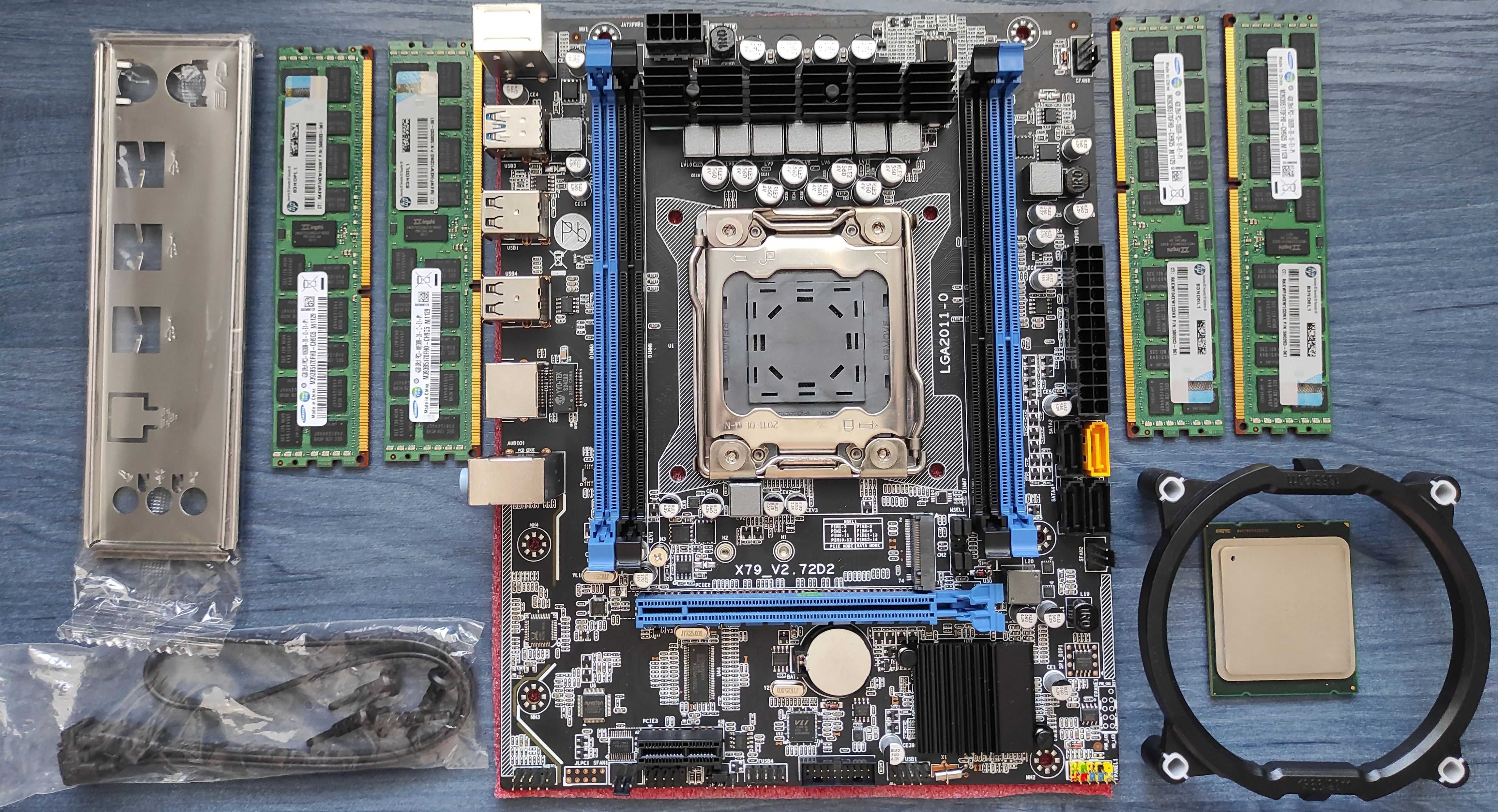 Комплект Kllisre X79 2.72 2011 & Xeon E5-2630 & 16Gb DDR3 ECC