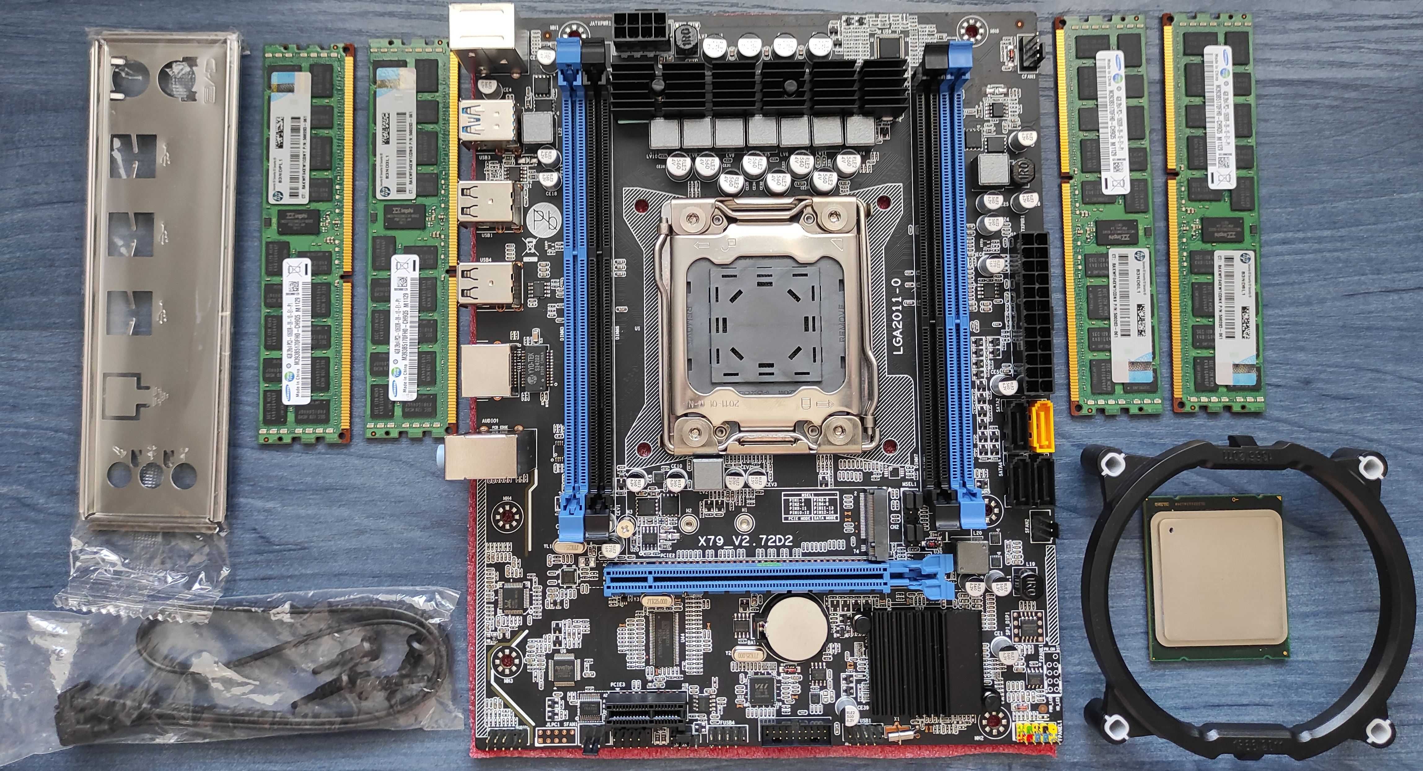 Комплект Kllisre X79 & Xeon E5-2665, 2650v2, 2670v2, 2680v2  & 16Gb