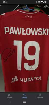 Koszulka Meczowa Widzew Łódź Pawłowski z autografem