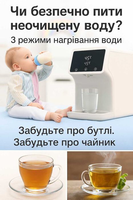 Фільтр для води кавомашина — без монтажу, гаряча й холодна вода -3сек