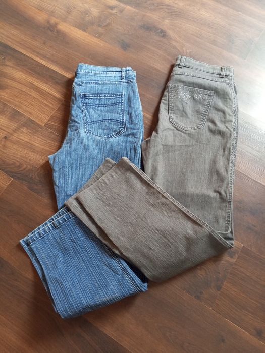 Zestaw spodnie jeans damskie 42/44 pas 84