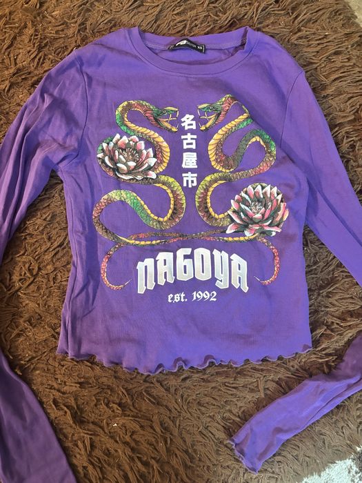 фіолетовий топ з принтом