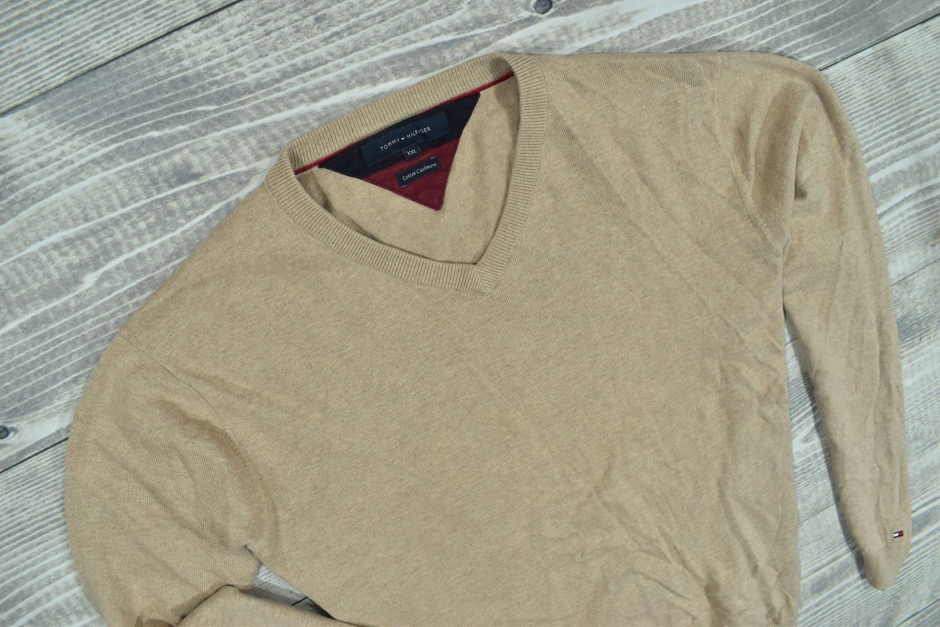 TOMMY HILFIGER Cotton Cashmere Sweter Męski / XXL