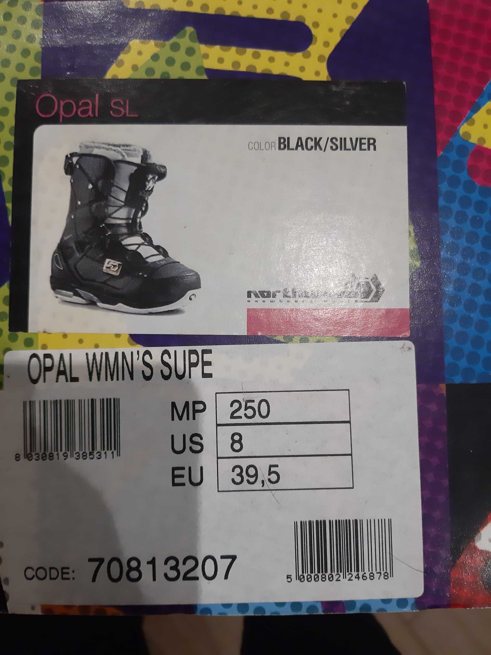 Buty Snowboardowe Damskie 39,5 NORTHWAVE OPAL WMN ‘S SUPE
BLACK/SILWER
