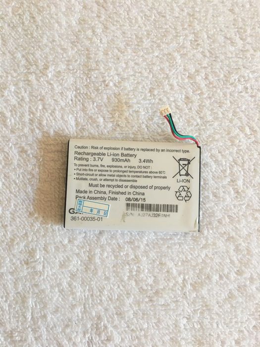 Bateria Original GPS Garmin NUVI 3.7V 930mAh 3.4Wh NOVA