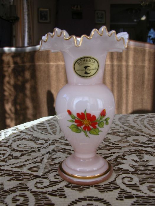 ręcznie malowany wazon bohemia