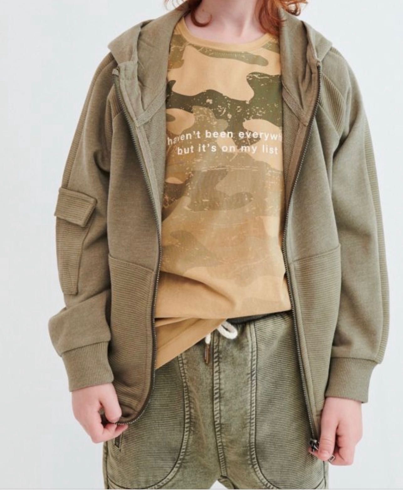 Reserved bluza chłopięca na 146 khaki bdb