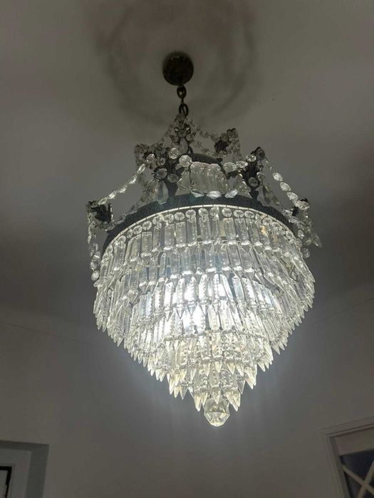 Lustre de vidro suspenso
