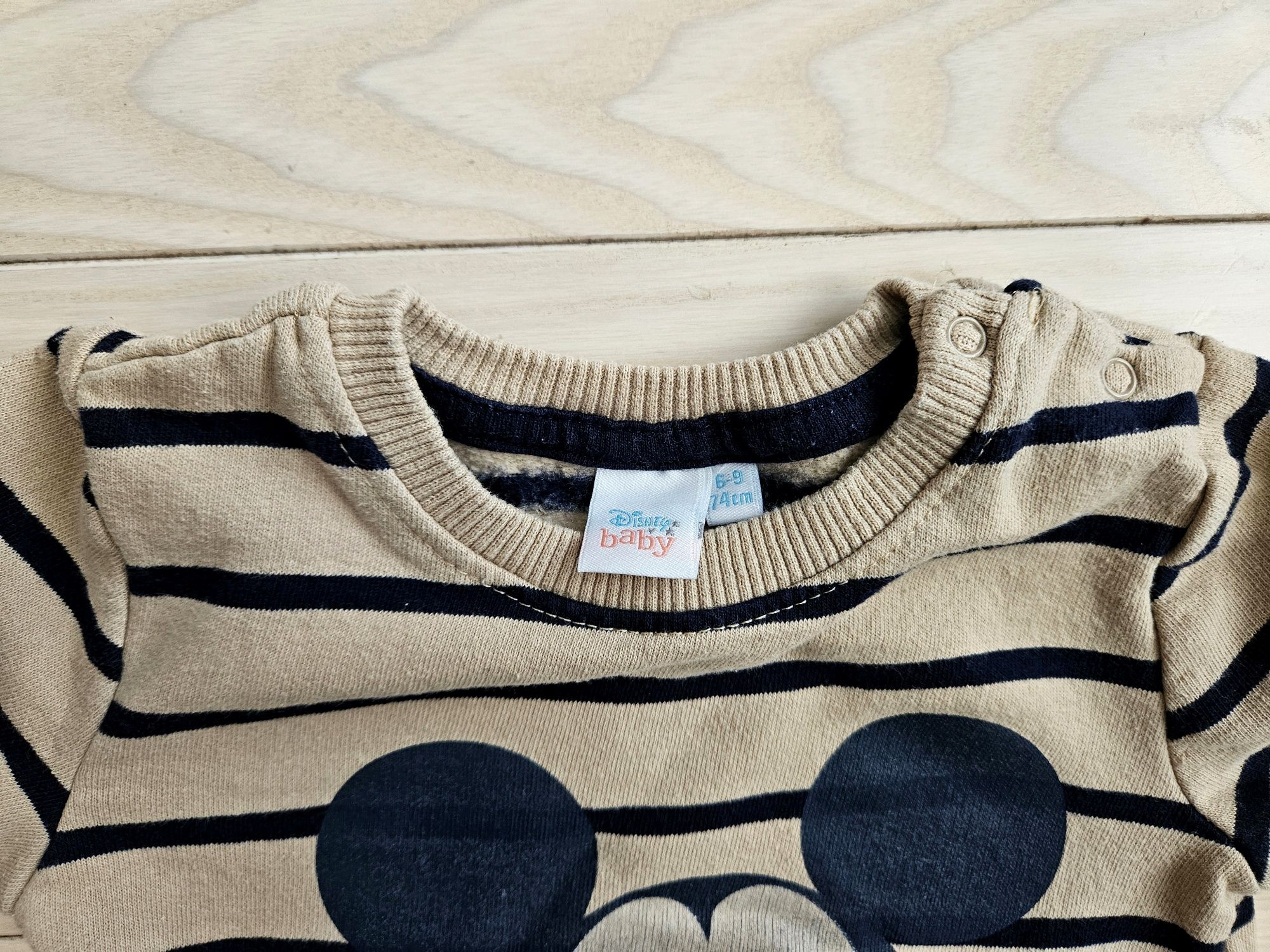 Disney Myszka Miki, Dres Komplet 74, 6-9 mies Mickey Mouse, Smyk Beż