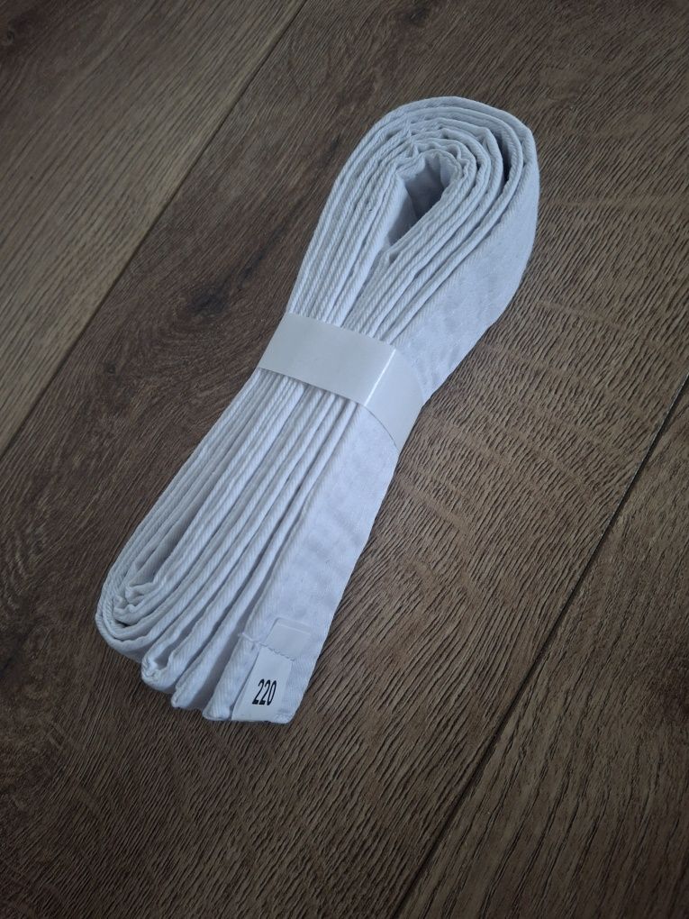 Pas karate judo biały 220