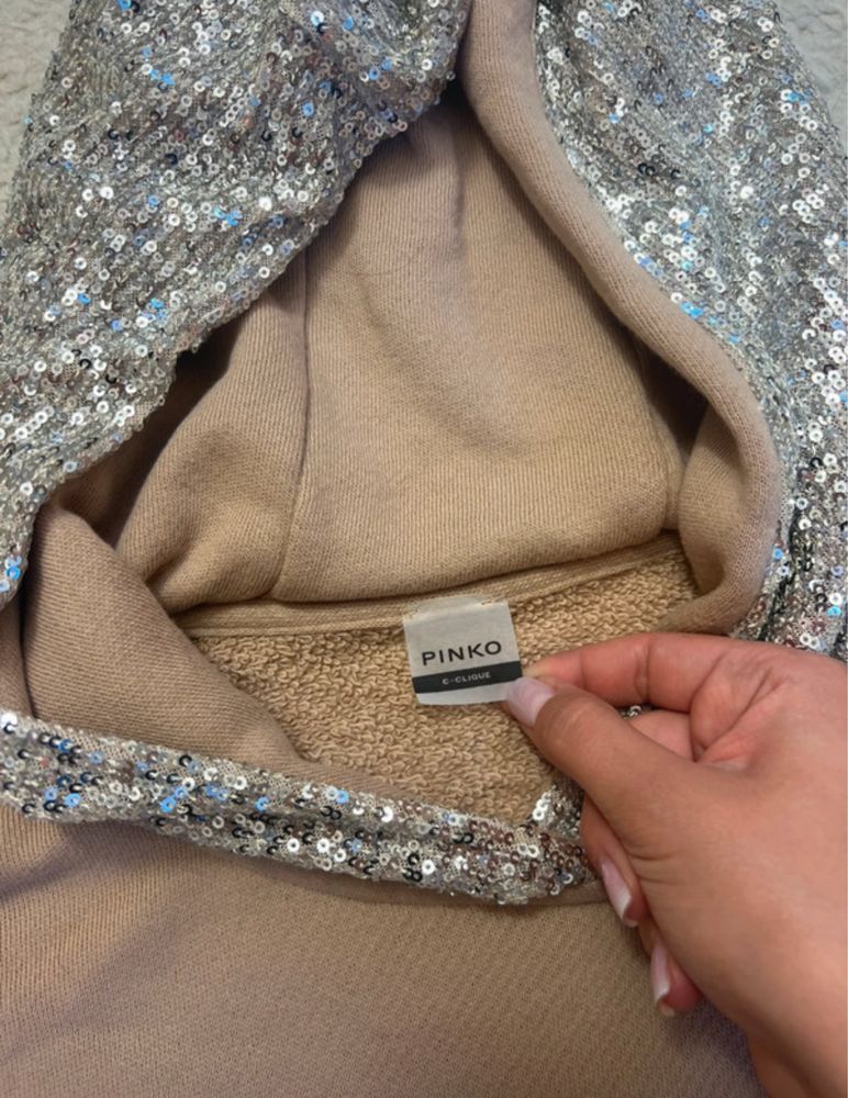 Bluza pinko bezowa