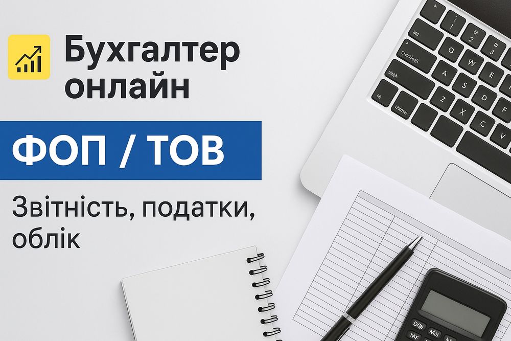 Реєстрація ФОП ТОВ /Бухгалтерські послуги ФОП/ТОВ. Звітність, ПДВ, зар