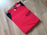 Koszulka t-shirt czerwono-czarna logo Heyah rozmiar M