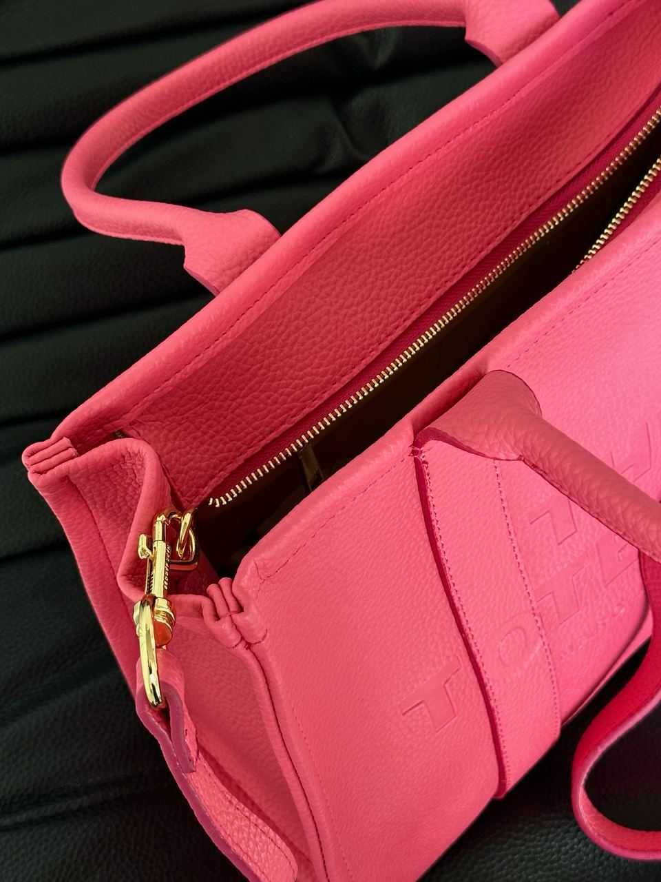Damska srednia shoperka MJ Tote Bag Pink torba koloru fucsja