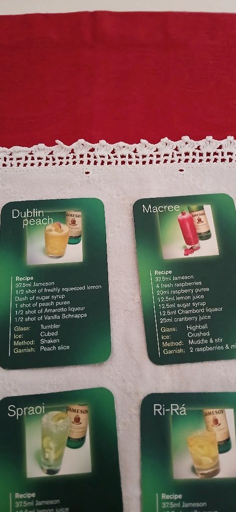 Cartas Jameson- Irish Whiskey