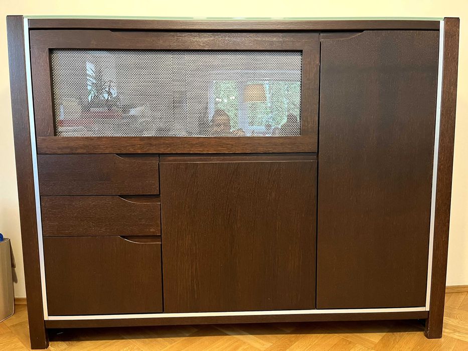 Meble Bydgoskie Mefisto klasyk wenge komplet mebli do salonu jadalni